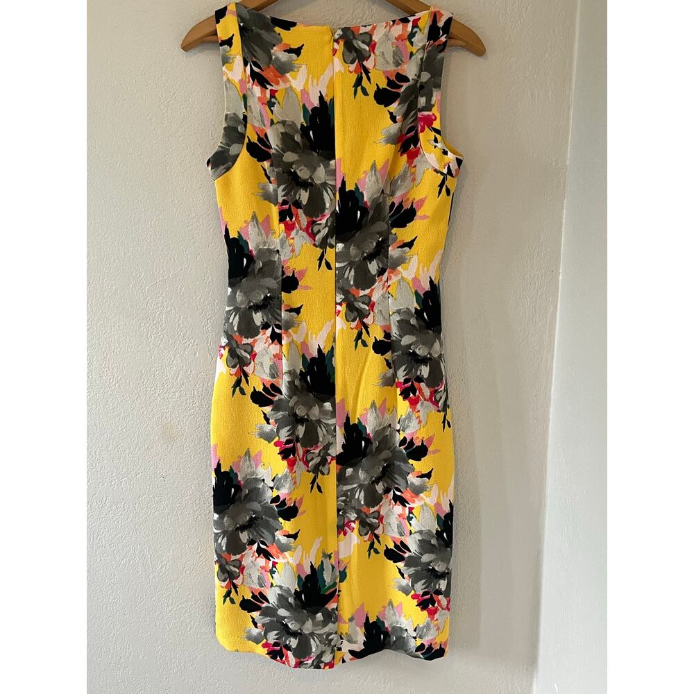 Women's Maggy London Yellow Floral Spring Summer Dress Size US 4 - Picture 2 of 8